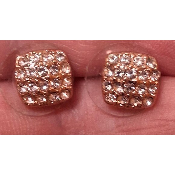 Vintage Givenchy Rhinestone Earrings Demure Diamonds - Picture 3 of 4